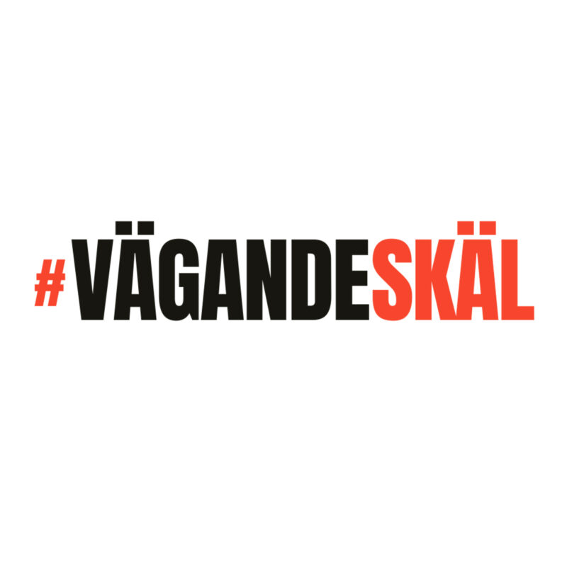 Vägande skäl -logo med vit bakgrund